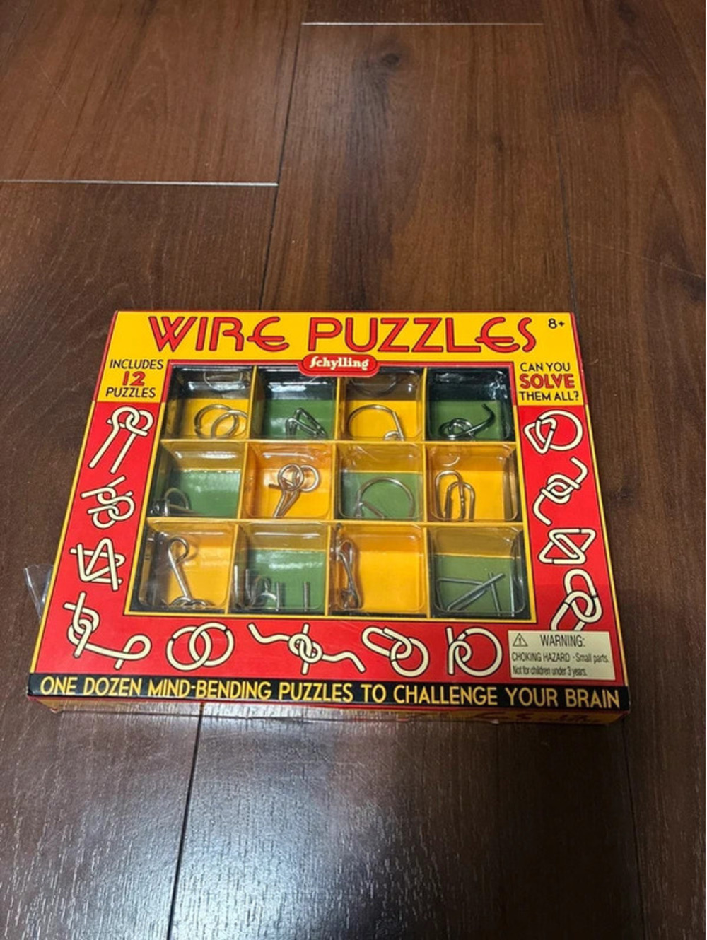 Schylling Wire Puzzles – Complete Set of 12 Metal Brain Teasers